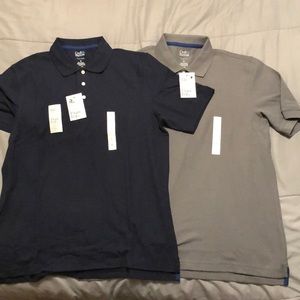 Two button up collard short sleeve shirts